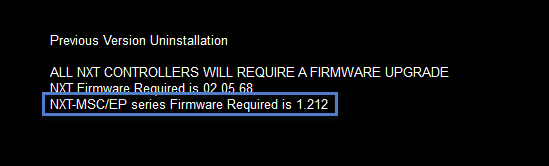 New FW upgrade prompt - MSC